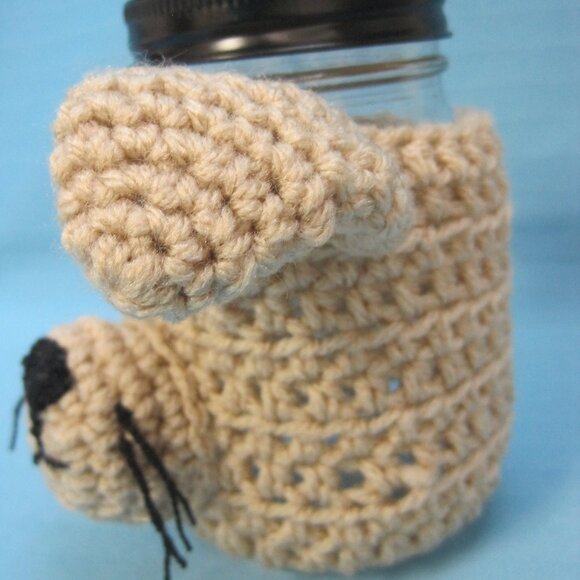 Little Chihuahua Puppy Dog Crochet  Handmade Cup Cozy Holder Gifts by Bren - Picture 2 of 6